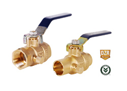 T/S 2102NL No Lead Forged Brass Full Port Ball Valve with Drain