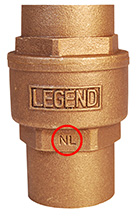 Legend Valve No Lead Product Identification