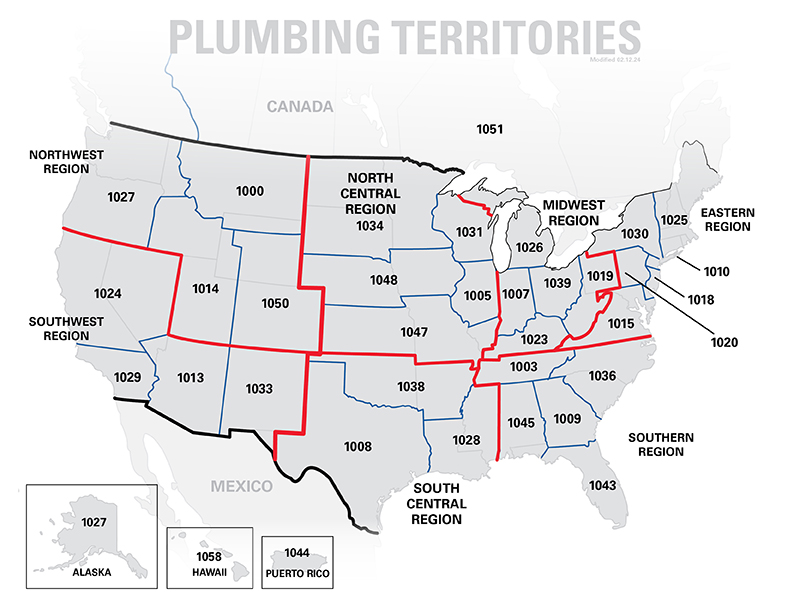 Plumbing Sales Rep Map