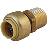 Insta-Loc II No Lead DZR Forged Brass Push-Fit x MNPT Adapter