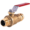 LegendPress Forged Brass Full Port MNPT Transition Ball Valve