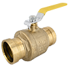 LegendPress No Lead Brass Large Diameter Full Port Yellow Handle Ball Valve