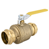 LegendPress No Lead Brass Full Port Yellow Handle Ball Valve