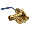 Forged Brass Isolation Ball Valve with Rotating Flange with Purge