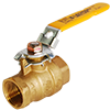 Forged Brass Full Port Ball Valve with Stainless Steel Ball and Stem and Locking Device