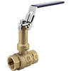 No Lead DZR Forged Brass Full Port Ball Valve with Stainless Steel Trim, Stem Extension, and Locking Handle