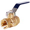 No Lead DZR Forged Brass Full Port Ball Valve with Drain