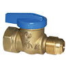 Blue Top Forged Brass One-Piece Flare x FNPT Gas Ball Valve