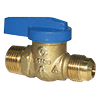 Blue Top Forged Brass One-Piece Flare x MNPT Gas Ball Valve