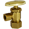 No Lead Polished Forged Brass Multi-Turn OD x OD Angle Stop Valve