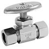 No Lead Chrome-Plated Forged Brass Multi-Turn OD x OD Straight Stop Valve