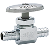 No Lead Chrome-Plated Forged Brass Multi-Turn Crimp/Cinch PEX x PEX Straight Stop Valve