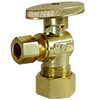 No Lead Polished Forged Brass 1/4-Turn Ball-Type OD x OD Angle Stop Valve