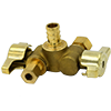 No Lead Forged Brass 1/4-Turn Ball-Type F1807 x OD x OD Angle Dual Handle Angle Stop Valve