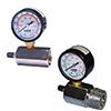 Side-Mount Air Pressure Test Gauge with Built-In Schraeder Valve